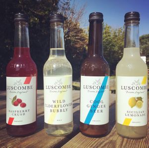 selection of organic beverages to try!  at The Organic Bee Cafe in Wadebridge