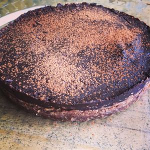 vegan peanut butter cake!  at The Organic Bee Cafe in Wadebridge