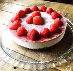 vegan cheesecake at The Organic Bee Cafe in Wadebridge