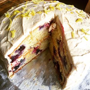 BLUEBERRY & LEMON DRIZZLE CAKE - ALL OUR CAKES OUR HOMEMADE at The Organic Bee Cafe in Wadebridge