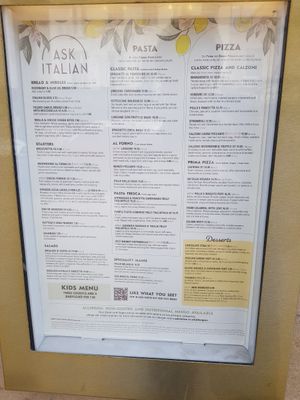 Limited vegan options at ASK Italian in Scarborough