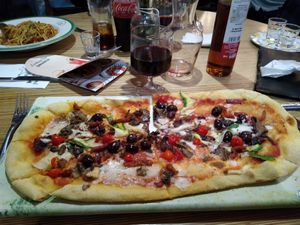 Vegana Pizza w extra olives 🫒 at ASK Italian in Scarborough