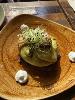 Mushroom bao bum  at Lluvia in Alicante