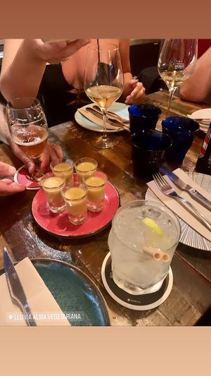 Vegan wine, beer and cocktails and complimentary gazpacho style aperitif   at Lluvia in Alicante