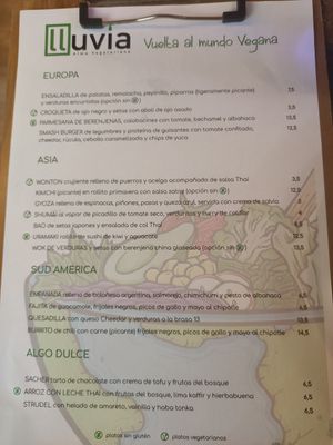 👍vegan and gluten free options at Lluvia in Alicante