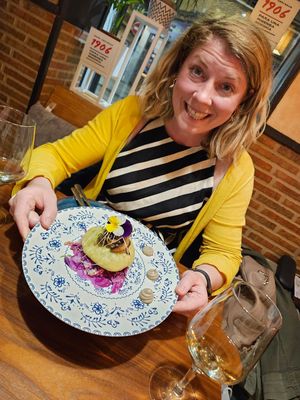Mushroom bao bun   at Lluvia in Alicante