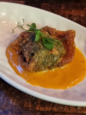 Spinach Ravioli (my favourite) at Lluvia in Alicante