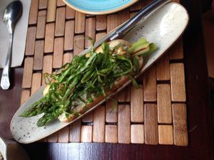 Asparagus Hot Dog at Lluvia in Alicante