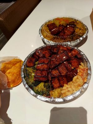 Portions are generous too #Veganuary at Ninth Square Market Caribbean Style in New Haven