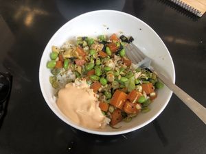 Vegan Salmon Pokebowl  at Poké Perfect in Utrecht