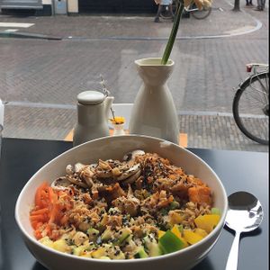 The vegan bowl :) at Poké Perfect in Utrecht
