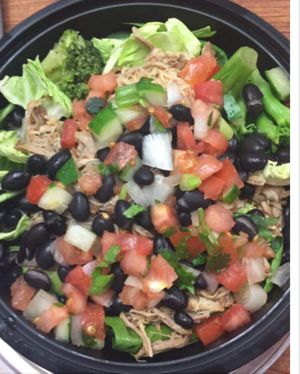 Black beans with freshly made chunky tomato salsa at Hello Sunshine Cafe in Tarpon Springs