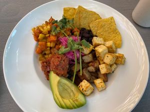  Vegan brunch  at Atlas Cafe in Courtenay
