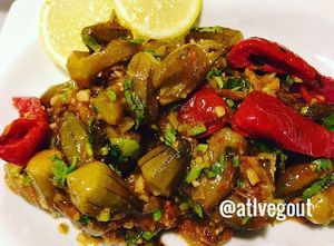 spicy okra at Tamara Elna Point 90 in Cairo