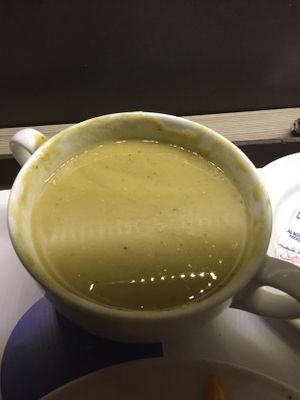 Egyptian lentil soup  at Tamara Elna Point 90 in Cairo