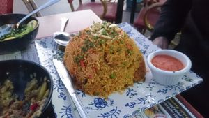 Main course at El Rincon de Beirut in Sevilla