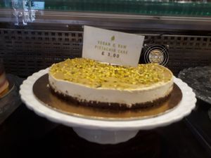 Raw vegan cheesecake at Unico Gelato & Caffe in Bromley
