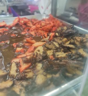 Mock duck and char siew ~ 12/3/22 at Fo Yuan Miao Su Shi Ge 佛缘妙素食阁 in Central Singapore