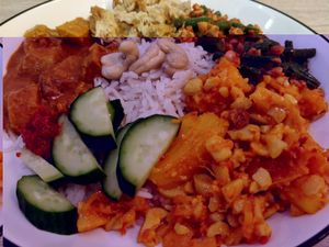 nasi lemak is coconut fragrance rice at Simple Lifestyle Healthy Vegetarian Cafe in Central Singapore