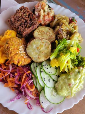 My lunch selection at Espaço Nutrir - Corpo Mente Espirito in Florianopolis