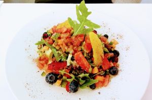 Fuit's salad. at Antonio's Restaurant in Cartagena