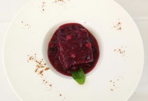 Brownie at Antonio's Restaurant in Cartagena