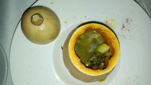 Vegetable soup and squash at Antonio's Restaurant in Cartagena