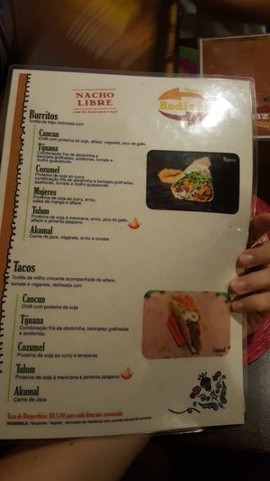 Menu 1 at Nacho Libre in Sao Paulo