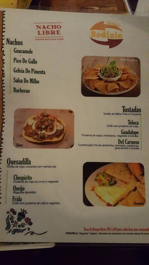 Menu 2 at Nacho Libre in Sao Paulo