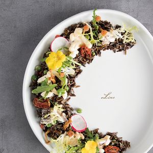 香炒野米配意式烩杂菌 at Lin's Dining Lounge in Beijing