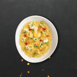 小米香椿炒鸡蛋 at Lin's Dining Lounge in Beijing