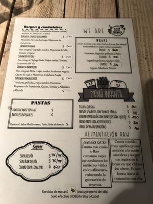 Menú parte 2 at Matinatta de Laura Vanelli in Martinez