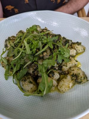Pesto gnocchi at Cafe Nourish Heart and Soul Food in Magnetic Island
