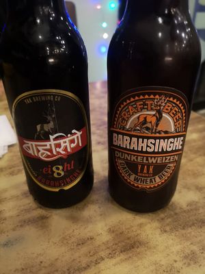 Special beer selection at French Bakery in Kathmandu