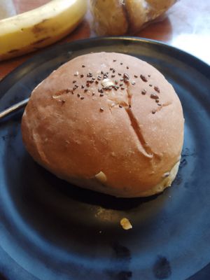Vegan bun at French Bakery in Kathmandu