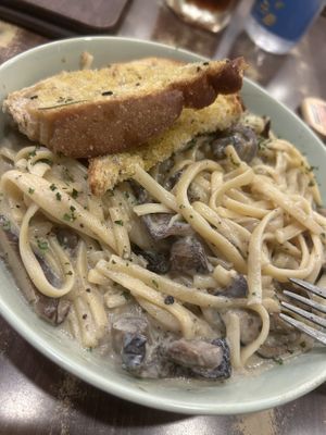 Vegan Carbonara Pasta  at French Bakery in Kathmandu