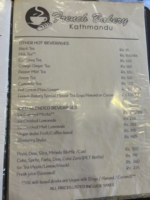   at French Bakery in Kathmandu