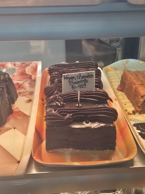 Vegan brownie at French Bakery in Kathmandu