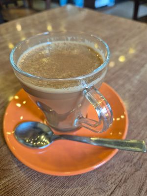 Vegan chai at French Bakery in Kathmandu