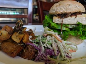 Vegan Heaven Burger at French Bakery in Kathmandu