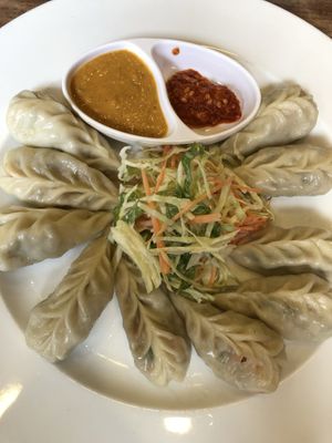 Vegan mo:mo at French Bakery in Kathmandu