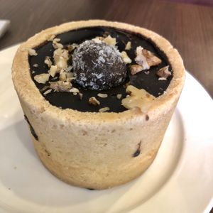 Vegan chocolate truffle cake. at French Bakery in Kathmandu