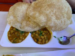  Chana and puri that comes with chole  at Namaste in Shenzhen