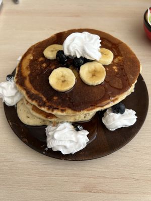 Vegan pancakes with vegan cream   at The Corra Linn in Salou