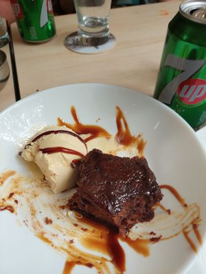 Vegan Sticky toffee pudding at The Corra Linn in Salou