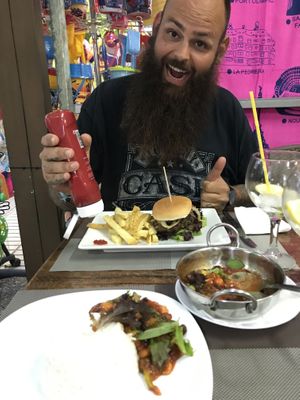 Vegan burger at The Corra Linn in Salou