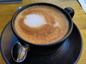 Oat cappuccino at Where The Pancakes Are in South East London