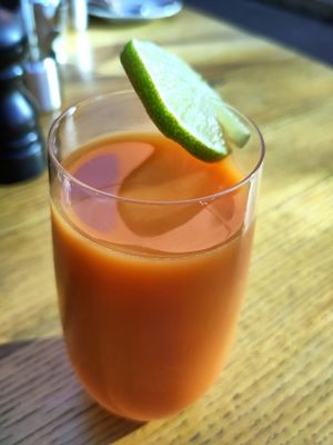 Amber juice at Where The Pancakes Are in South East London