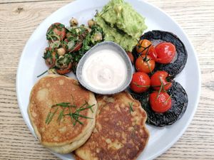 Vegan savoury pancakes at Where The Pancakes Are in South East London