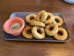 “Calamari” rings were pretty good  at Veggie Wonderland in Taichung